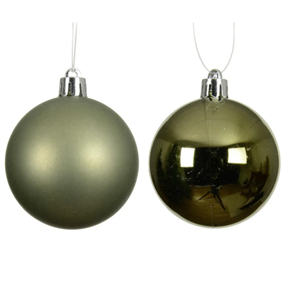 KAEMINGK Lot de 12 boules de Noël (D60 mm) Aravis Vert romarin Best