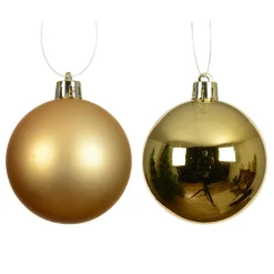 KAEMINGK Lot de 4 boules de Noël (D100 mm) Aravis Or Hot