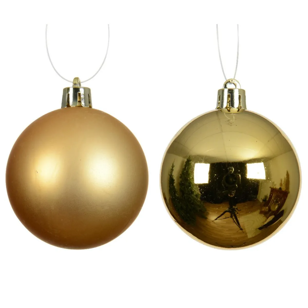 KAEMINGK Lot de 12 boules de Noël (D60 mm) Aravis Or Online