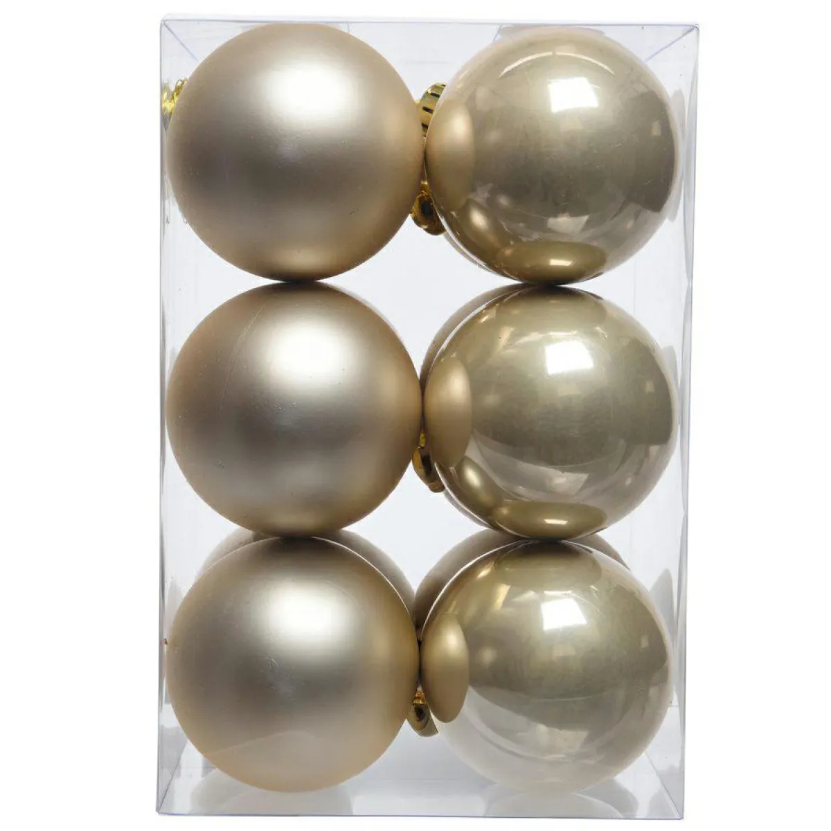 KAEMINGK Lot de 12 boules de Noël (D60 mm) Aravis Perle New