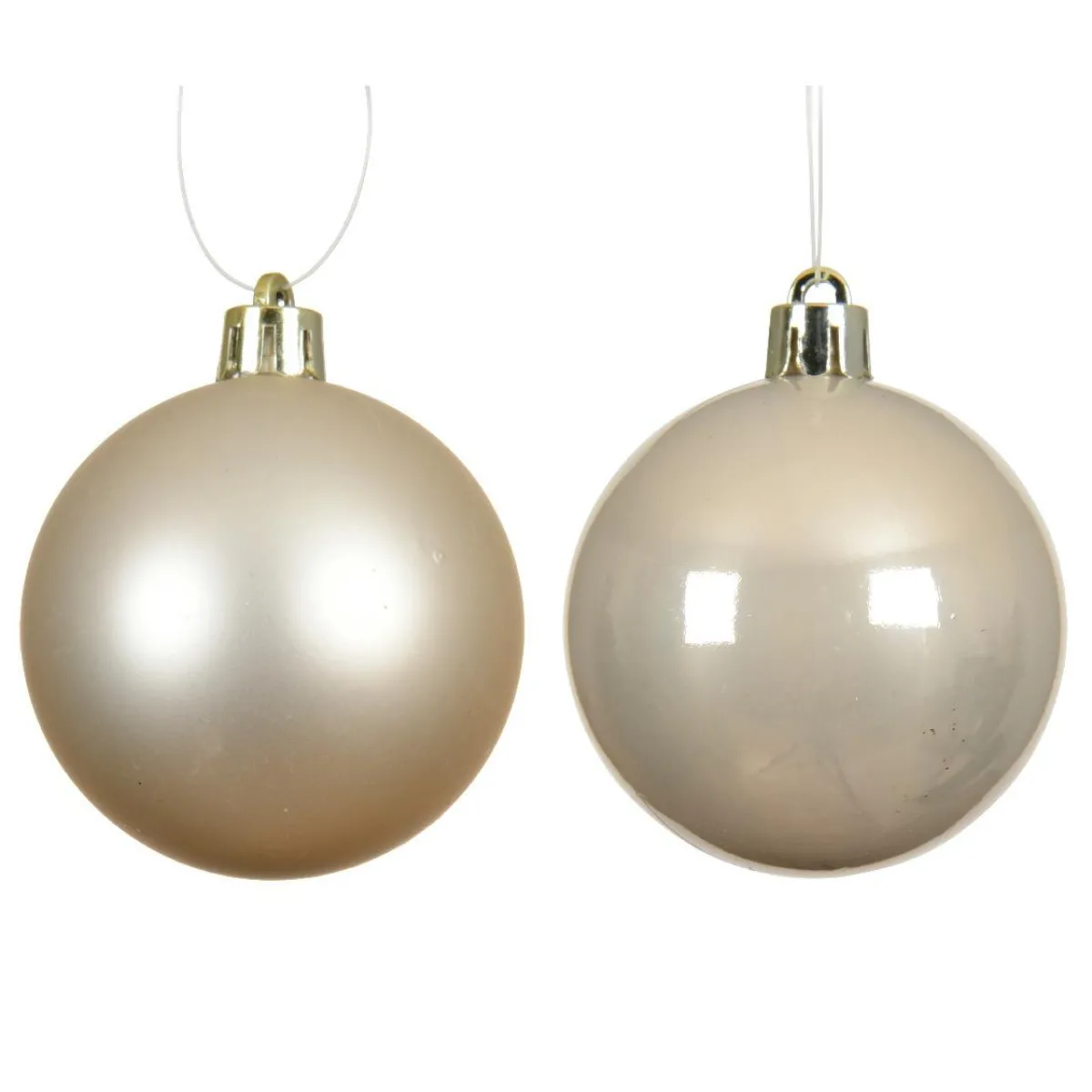 KAEMINGK Lot de 12 boules de Noël (D60 mm) Aravis Perle New
