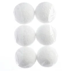 KAEMINGK Lot de 6 boules de Noël (D80 mm) Loula Blanc Hot