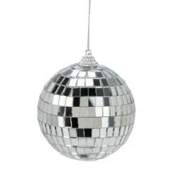 KOOPMAN Lot de 12 boules de Noël (D80 mm) Night Fever Argent Outlet
