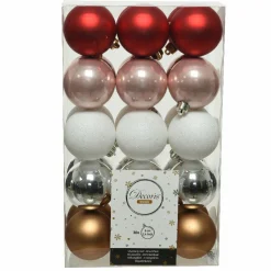 KAEMINGK Lot de 30 boules de Noël (D60 mm) Alpine Multicolore Discount