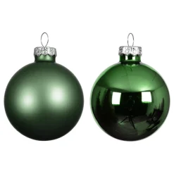 KAEMINGK Lot de 4 boules de Noël en verre (D100 mm) Boréal Vert sapin