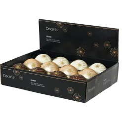 KAEMINGK Lot de 12 boules de Noël en verre (D80 mm) Noël en fête Multicolore Online