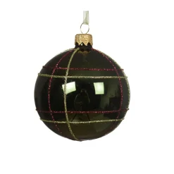 KAEMINGK Lot de 6 boules de Noël en verre (D80 mm) Ecosse Vert sapin Discount