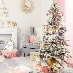 KAEMINGK Lot de 6 boules de Noël en verre Licorne Rose poudré Online