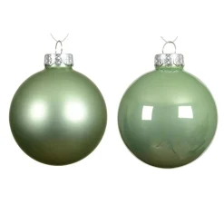 KAEMINGK Lot de 4 boules de Noël en verre (D100 mm) Boréal Vert matcha Sale