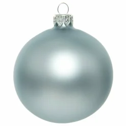 KAEMINGK Lot de 4 boules de Noël en verre (D100 mm) Arctique mate Bleu brumeux Sale