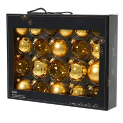 KAEMINGK Lot de 21 boules de Noël en verre Assties Cristal Or Hot