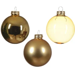 KAEMINGK Lot de 21 boules de Noël en verre Assties Cristal Or Hot