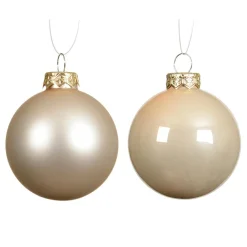 KAEMINGK Lot de 6 boules de Noël en verre (D80 mm) Boréal Perle Online