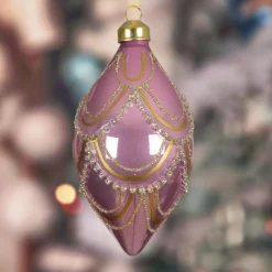 KAEMINGK Lot de 2 boules de Noël en verre (D60 mm) Élégance Gatsby Rose Vieux rose Discount