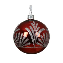 KAEMINGK Lot de 6 boules de Noël en verre (D80 mm) Luxury Rouge Clearance