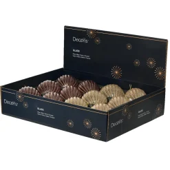 KAEMINGK Lot de 12 boules de Noël en verre (D80 mm) pailletées et perle Rose Best
