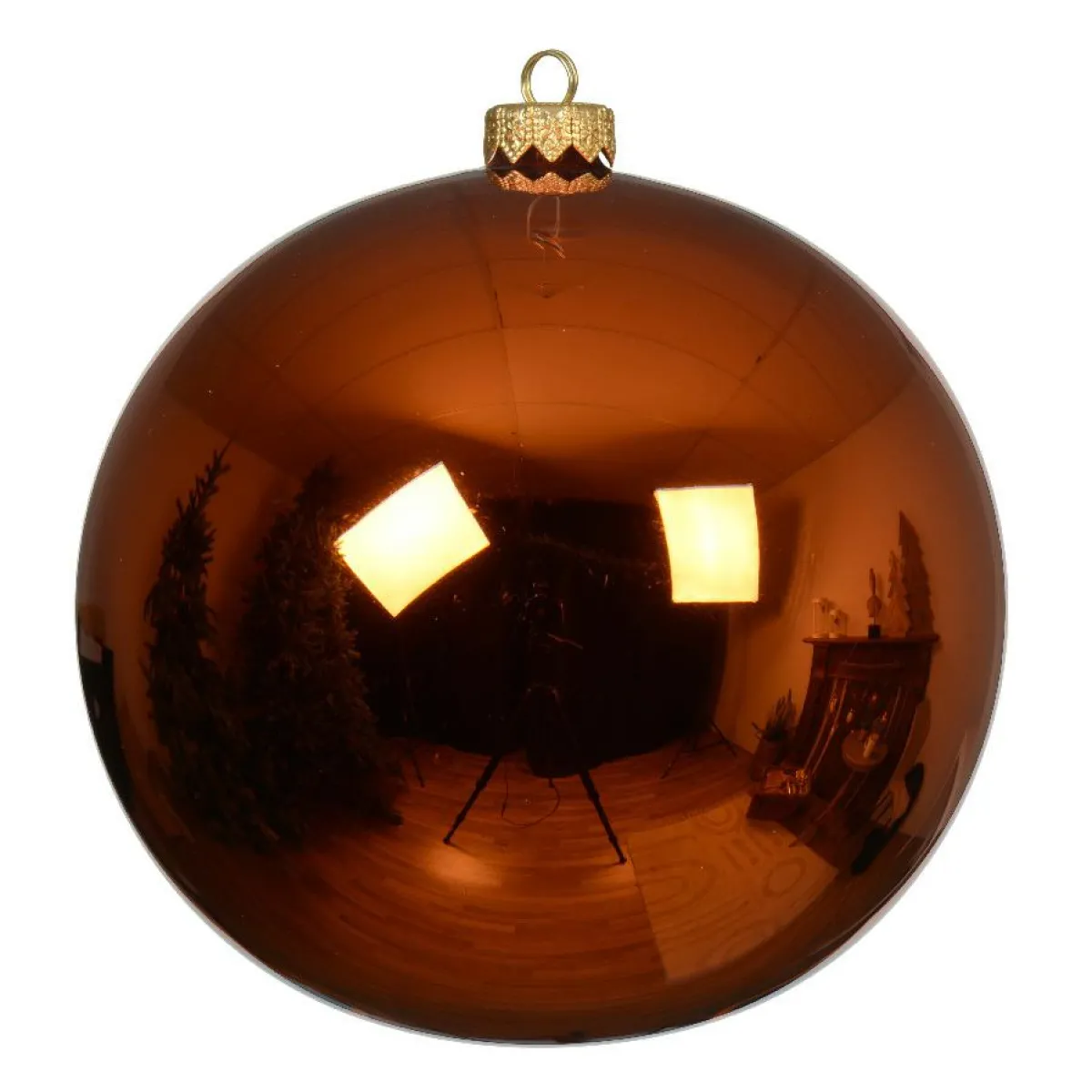 KAEMINGK Lot de 4 boules de Noël en verre (D100 mm) Arctique brillante Citrouille Orange Citrouille Discount