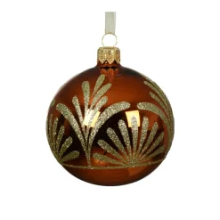 KAEMINGK Lot de 6 boules de Noël en verre (D80 mm) Luxury Citrouille Orange Citrouille New