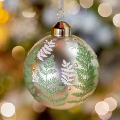 KAEMINGK Lot de 3 boules de Noël en verre (D80 mm) Lips Argent Outlet