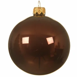 KAEMINGK Lot de 6 boules de Noël en verre (D80 mm) Arctique brillantes Acajou Hot