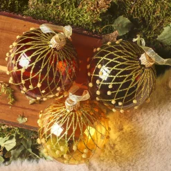 KAEMINGK Lot de 6 boules de Noël en verre (D80 mm) Vintage Reno Multicolore Online