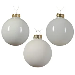 KAEMINGK Lot de 21 boules de Noël en verre Assorties Cristal Blanc laine Hot