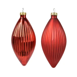 KAEMINGK Lot de 3 boules de Noël en verre (D60 mm) Goutte précieuse Rouge Online