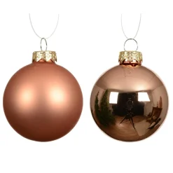 KAEMINGK Lot de 4 boules de Noël en verre (D100 mm) Boréal Cognac Online