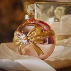 KAEMINGK Lot de 3 boules de Noël en verre (D80 mm) Scarlette Rose Online
