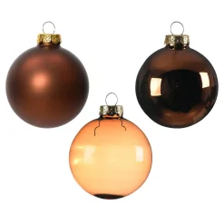 KAEMINGK Lot de 21 boules de Noël en verre Assorties Cristal Brun café Online