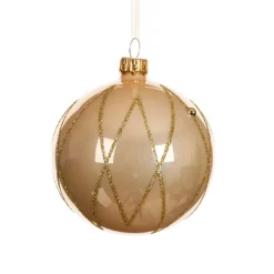 KAEMINGK Lot de 6 boules de Noël en verre (D80 mm) Prestige Perle Outlet