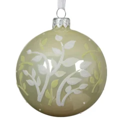 KAEMINGK Lot de 6 boules de Noël en verre (D80 mm) Pureté Menthe blanche Vert menthe Discount
