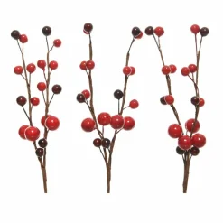 KAEMINGK Lot de 3 branches de Baies (8 cm) Billa Rouge Hot