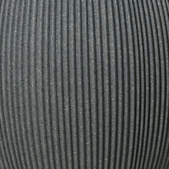 EMINZA Lot de 2 cache-pots d'extérieur ronds (H41-30 cm) Lennox strié Gris Anthracite Clearance