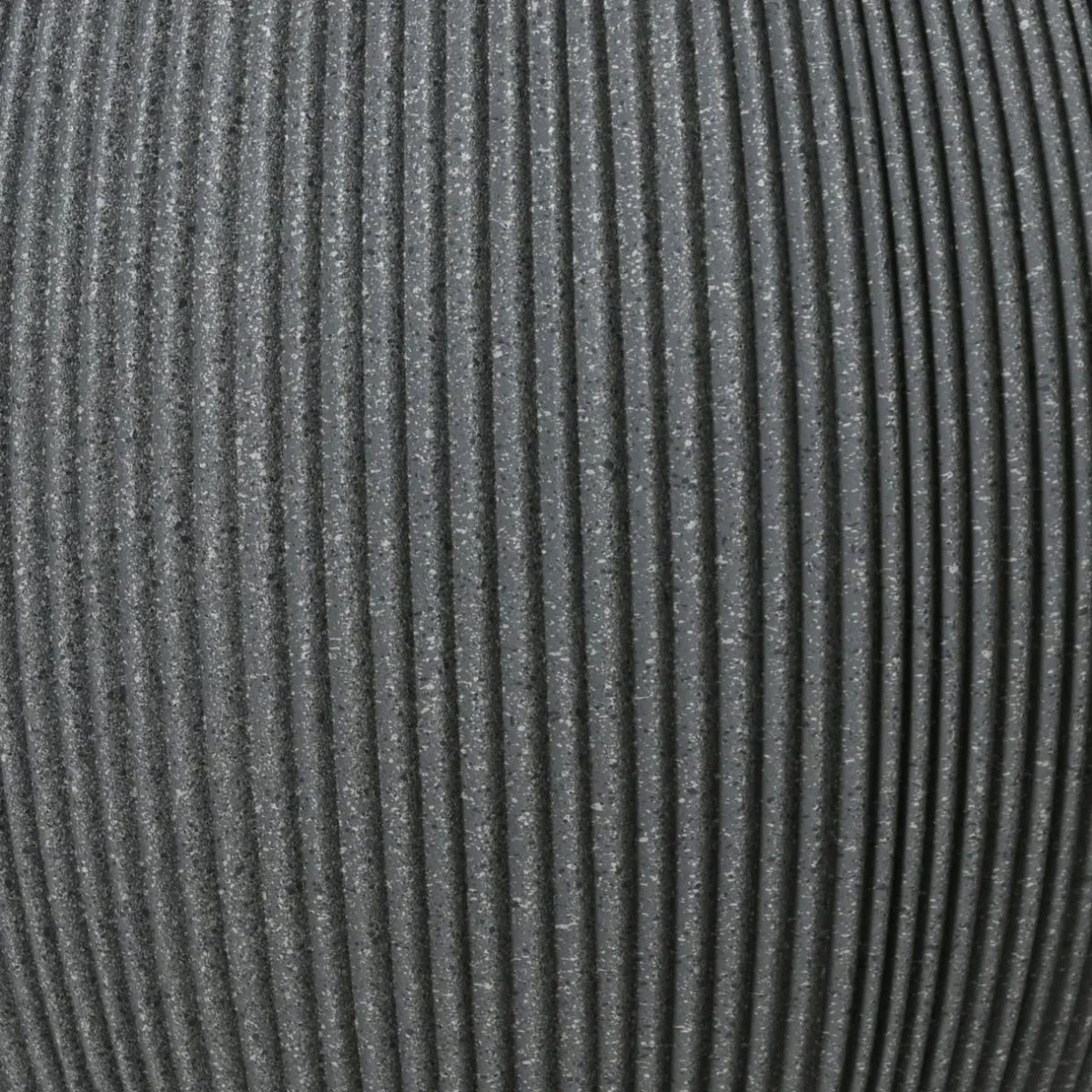 EMINZA Lot de 2 cache-pots d'extérieur ronds (H41-30 cm) Lennox strié Gris Anthracite Clearance