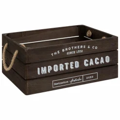 ATMOSPHERA Lot de 3 cagettes bois Denys Marron Discount