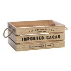 ATMOSPHERA Lot de 3 caisses cagettes (H15 cm) Colonial Naturel Hot