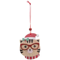Feeric Lights & Christmas Lot de 4 Chats à suspendre (H12 cm) Christmas Multicolore Outlet