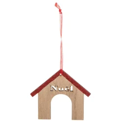 Feeric Lights & Christmas Lot de 4 Chiens à suspendre (H10 cm) Christmas Rouge Discount