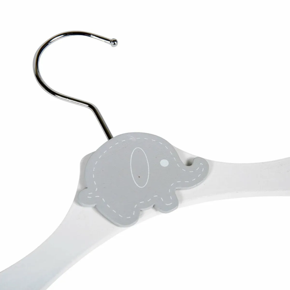 OSTARIA Lot de 3 cintres enfant bois Gris Best