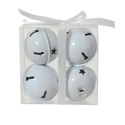 KAEMINGK Lot de 4 clochettes en métal (D11 cm) Christmas Nova Blanc Sale