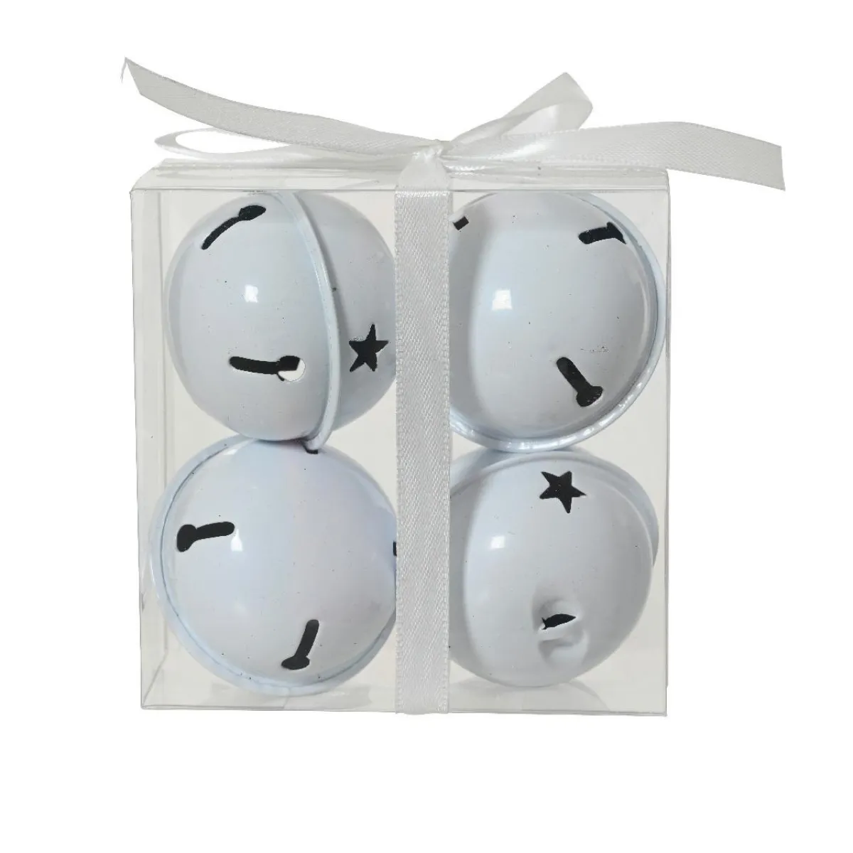 KAEMINGK Lot de 4 clochettes en métal (D11 cm) Christmas Nova Blanc Sale