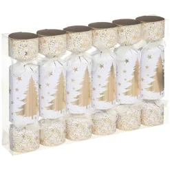 Feeric Lights & Christmas Lot de 6 crackers Sapin Or Best
