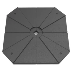 MOBELLIA Lot de 4 dalles pour Parasol déporté 20L Noir Outlet