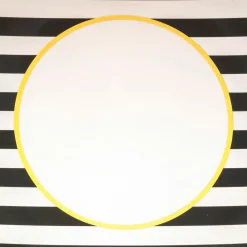 JJA Lot de 12 dessous d'assiette Rayées et Blanc Noir Outlet