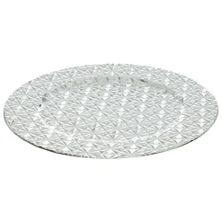 FEERIC LIGHTS Lot de 24 dessous d'assiette (D33 cm) Luxe Argent