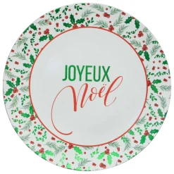 FEERIC LIGHTS Lot de 12 dessous d'assiette (D33 cm) Houx de Noël Vert Online