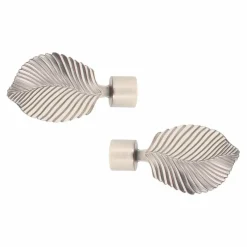 LUANCE Lot de 2 embouts tringle (D20 mm) Jim Exotica Argent New