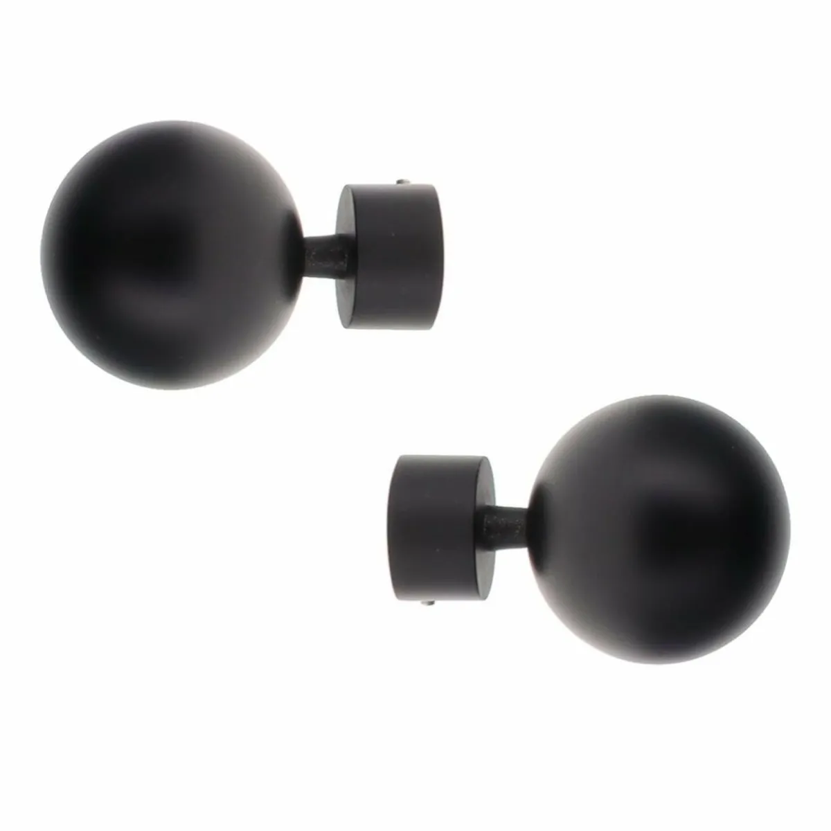 LUANCE Lot de 2 embouts tringle (D28 mm) Lino Gaia mat Noir Discount