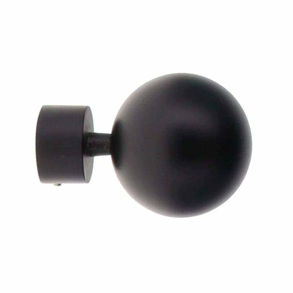 LUANCE Lot de 2 embouts tringle (D28 mm) Lino Gaia mat Noir Discount